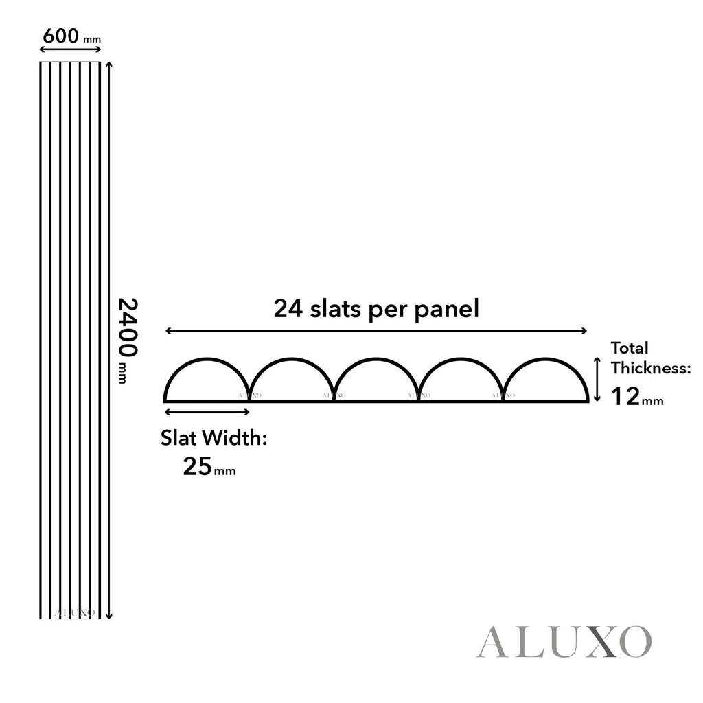 Flexii™ Flexible Oak Reeded Wall Panel | Mini Fluted Wood Slats 240cm x 60cm (Set of 2)