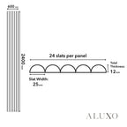 Flexii™ Flexible Oak Reeded Wall Panel | Mini Fluted Wood Slats 240cm x 60cm (Set of 2)