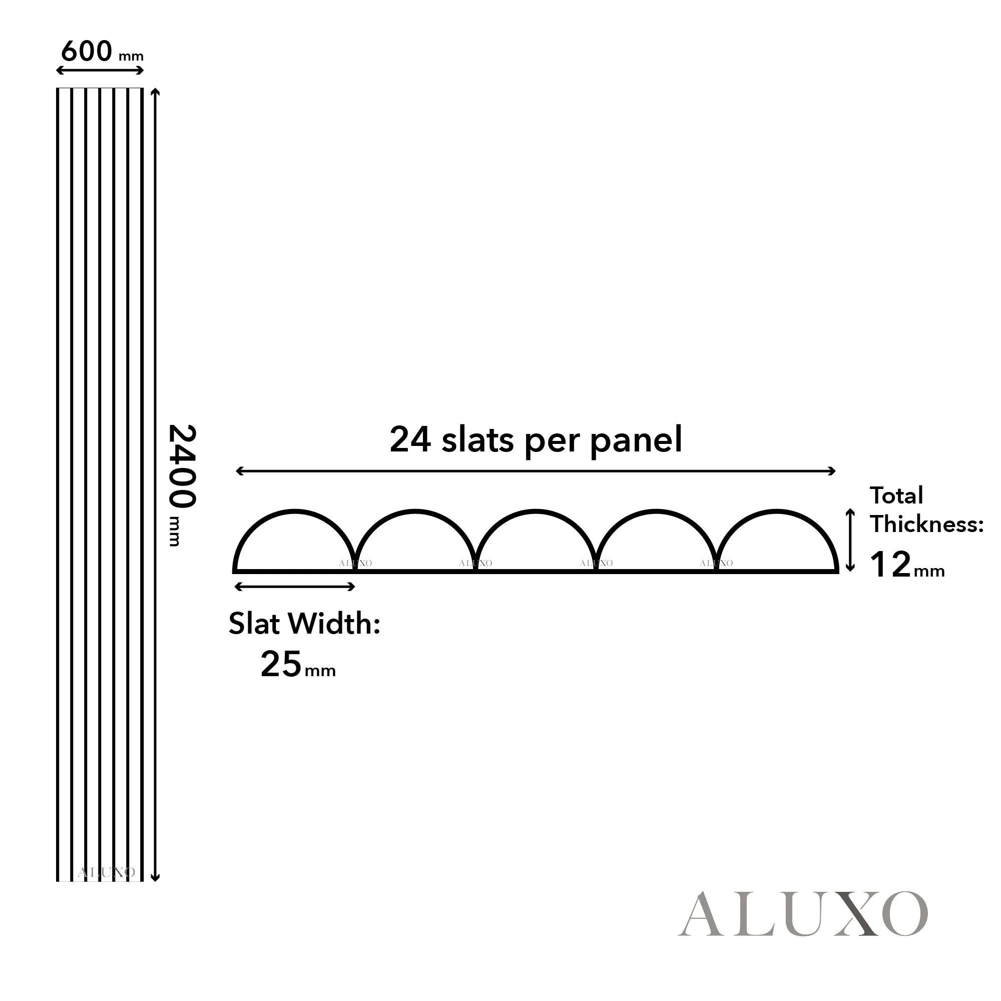 Flexii™ Flexible Oak Reeded Wall Panel | Mini Fluted Wood Slats 240cm x 60cm (Set of 2)