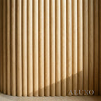 Flexii™ Flexible Oak Reeded Wall Panel | Mini Fluted Wood Slats 240cm x 60cm (Set of 2)