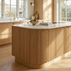 Flexii™ Flexible Oak Reeded Wall Panel | Mini Fluted Wood Slats 240cm x 60cm (Set of 2)
