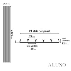 Flexii™ Flex Walnut Slatted Wall Panel | Flexible Wood Slats 240cm x 60cm (Set of 2)