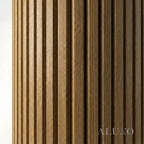 Flexii™ Flex Walnut Slatted Wall Panel | Flexible Wood Slats 240cm x 60cm (Set of 2)
