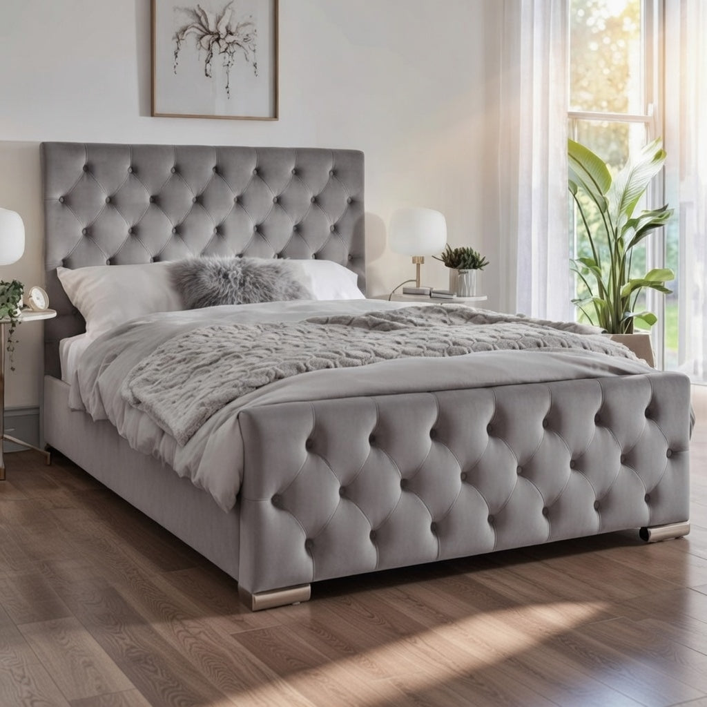 Florida Luxury Upholstered Bed with Orthopedic Mattress