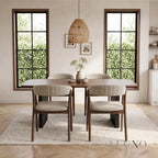ALUXO® Genesis 180cm Walnut Dining Table - Slimline Fluted Base