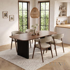 ALUXO® Genesis 180cm Walnut Dining Table - Slimline Fluted Base