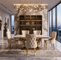 Gold Arial 180cm Victoria Dining Set