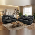 Nova Electric Recliner Leather Sofa - 3+2 Seater With Dual Power Recliners, Console & Cup Holders – Modern Style