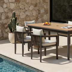 Hemera 6 Seater Garden Dining Set – Modern Aluminium Patio Table & Chairs UK