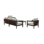 Hemera 5 Seater Outdoor Lounge Set – Wood Effect Aluminium Garden Furniture