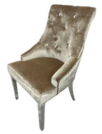 Louis Cream Dining Table Set With 4 Jessica Champagne/Mink Knockerback Chairs