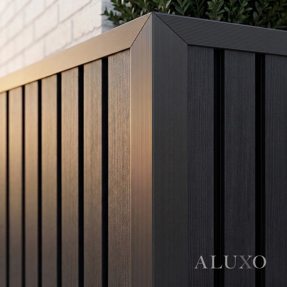 Kladd™ Exterior Wall Panel Composite Cladding Corner Trim - Black Oak | 180cm / 290cm (Set of 2)