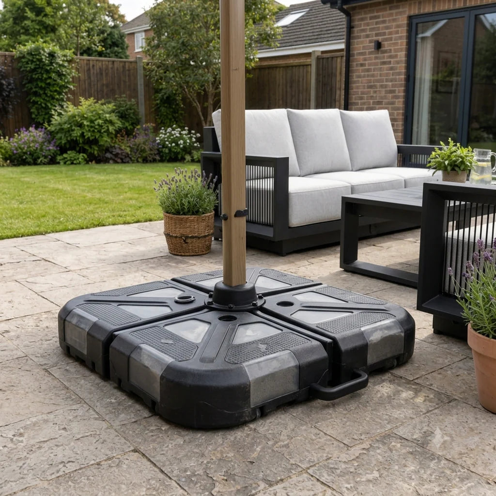 Camber 3m Cantilever Parasol with Solar LED Lights – Outdoor Garden Parasol UK