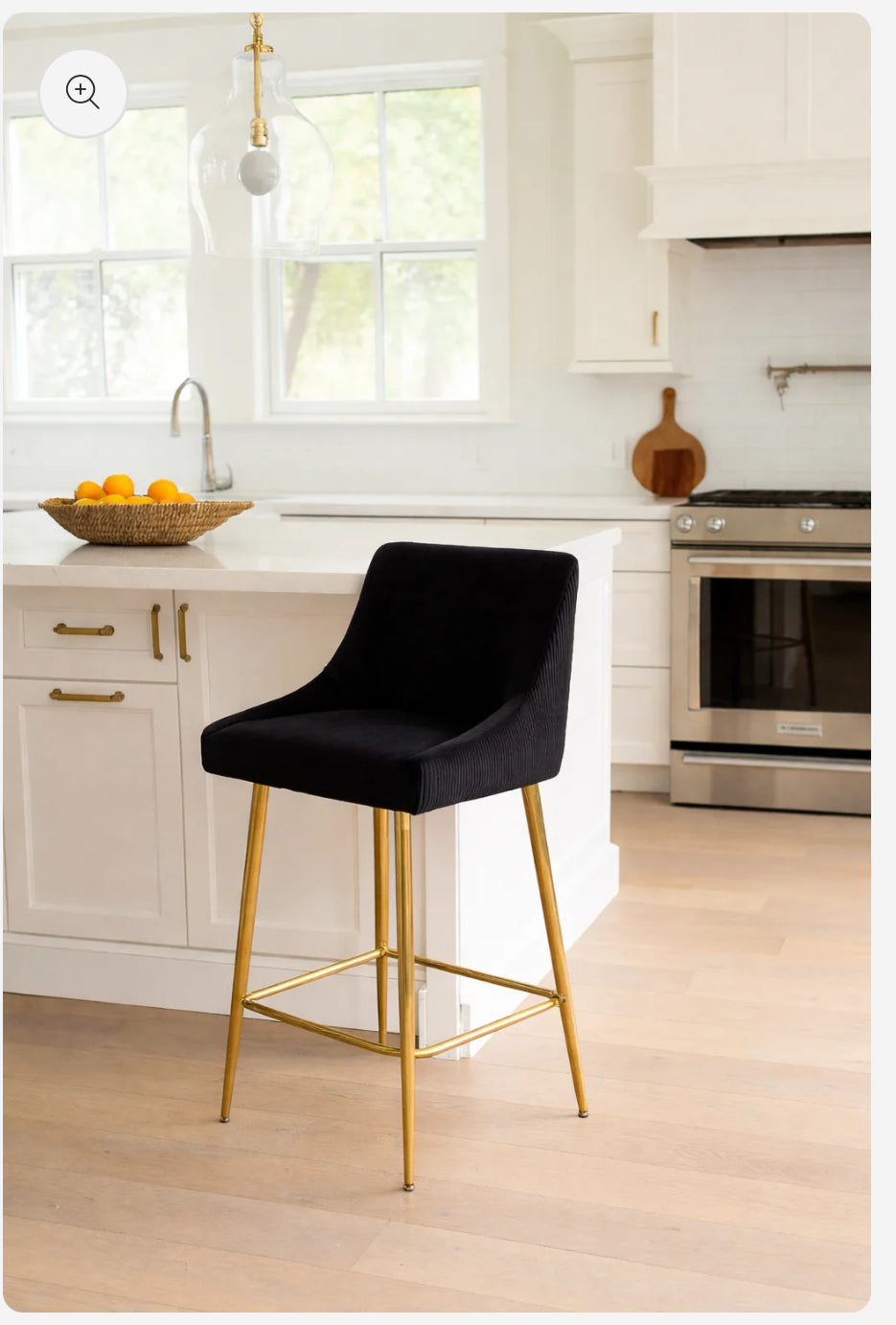 Milan Black Bar Stool
