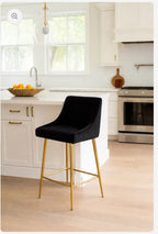 Milan Black Bar Stool