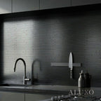Mosaic Wall Tiles - Brick Black 30cm x 30cm (Set of 10) | Self Adhesive