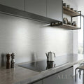 Mosaic Wall Tiles - Brick Chrome 30cm x 30cm (Set of 10) | Self Adhesive