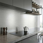 Mosaic Wall Tiles - Brick Chrome 30cm x 30cm (Set of 10) | Self Adhesive