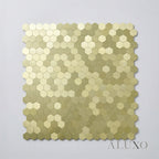 Mosaic Wall Tiles - Mini Hexagon Gold 30cm x 30cm (Set of 10) | Self Adhesive