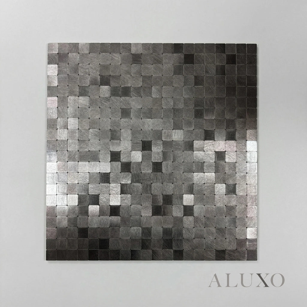 Mosaic Wall Tiles - Square Black 30cm x 30cm (Set of 10) | Self Adhesive