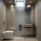 Mosaic Wall Tiles - Square Chrome 30cm x 30cm (Set of 10) | Self Adhesive