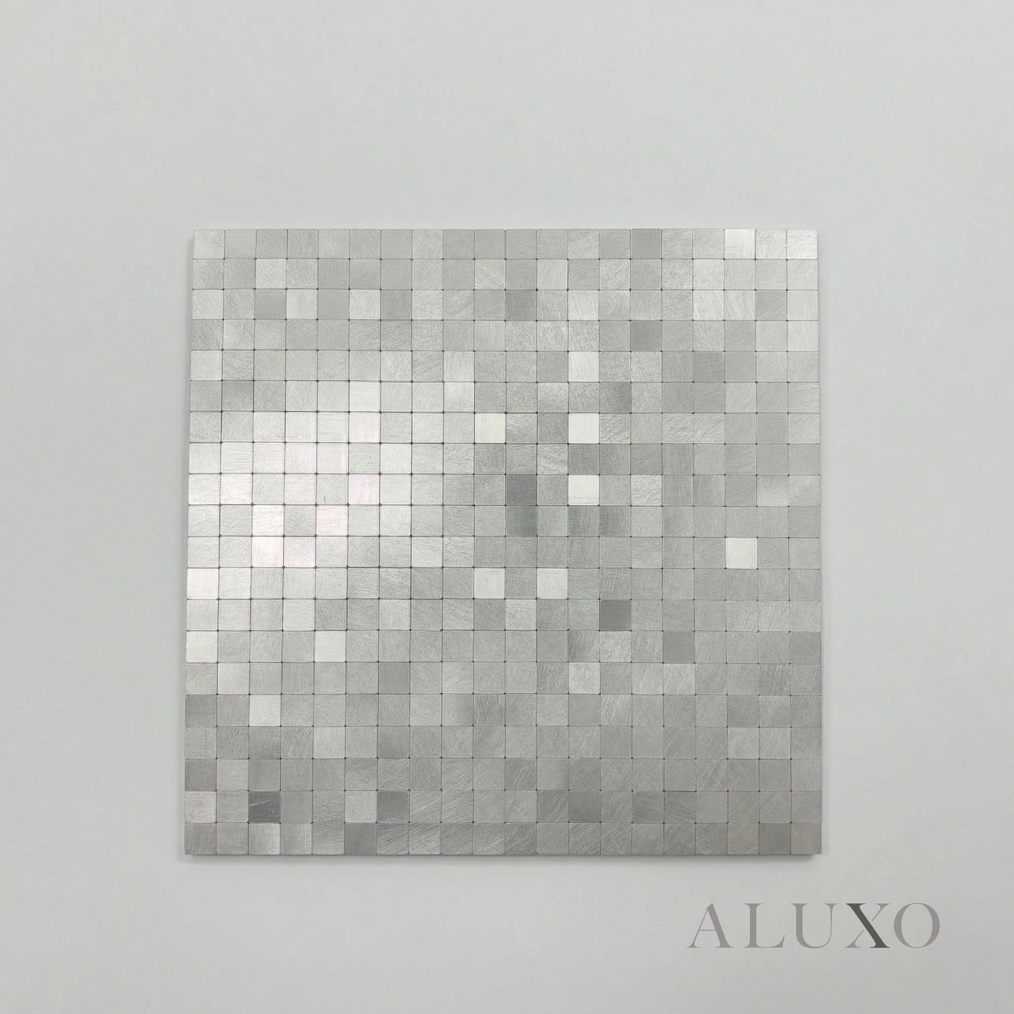 Mosaic Wall Tiles - Square Chrome 30cm x 30cm (Set of 10) | Self Adhesive