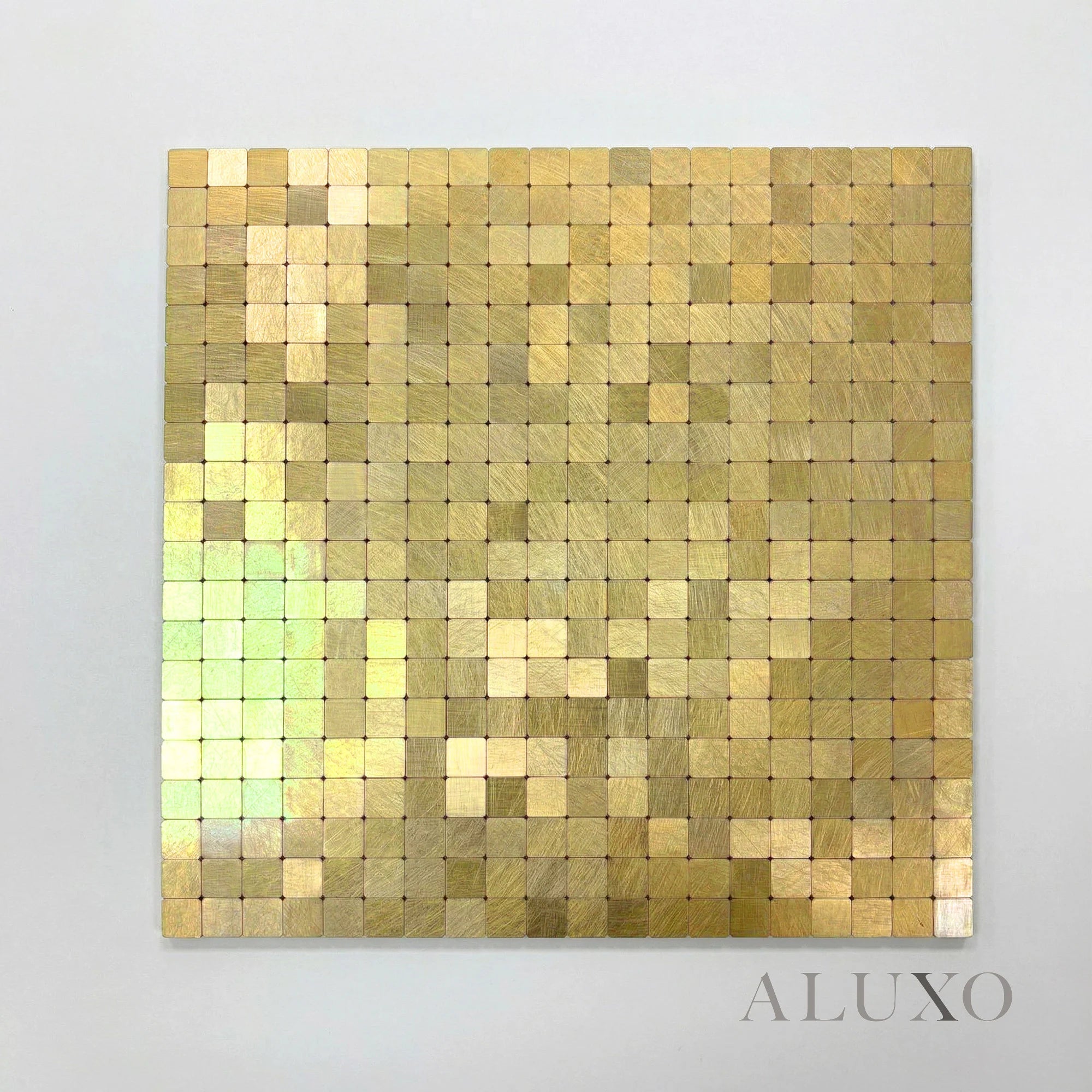 Mosaic Wall Tiles - Square Gold 30cm x 30cm (Set of 10) | Self Adhesive
