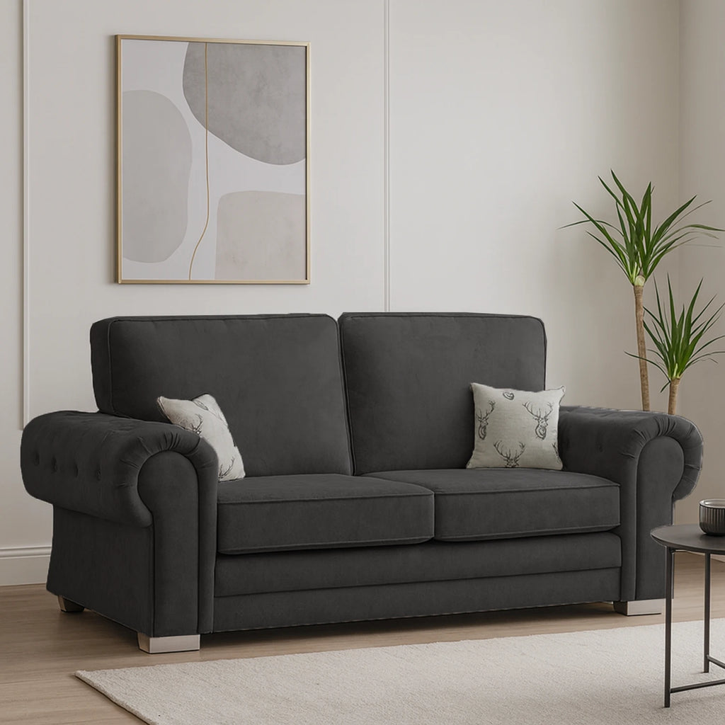 Milan 3 + 2 Seater Fabric Sofa Set Full back