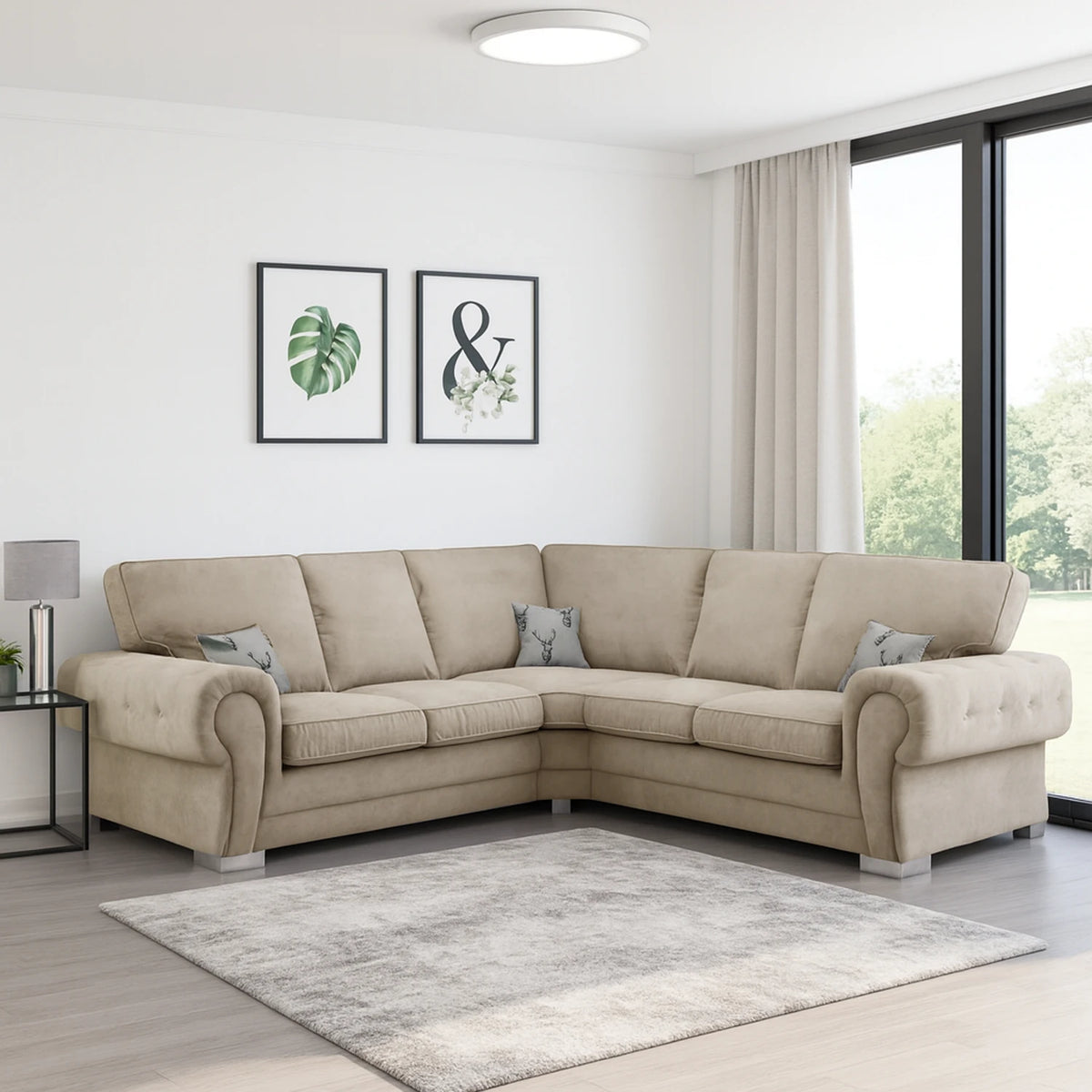 Milan 5 Seater Corner Sofa Fullback