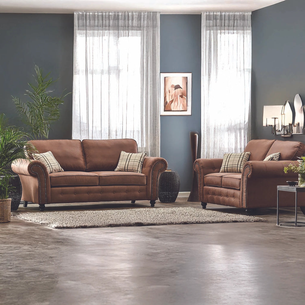 Oakland Leather 3 + 2 Sofa Suite