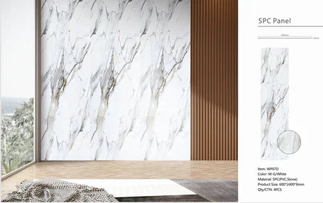 White Marble PVC Wall Panels– Waterproof Panels for Bathroom & Kitchen