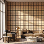 Panelux™ Lite Grid Acoustic Wall Panels - 120x30cm (Set of 4) | Self Adhesive, 5 Colours