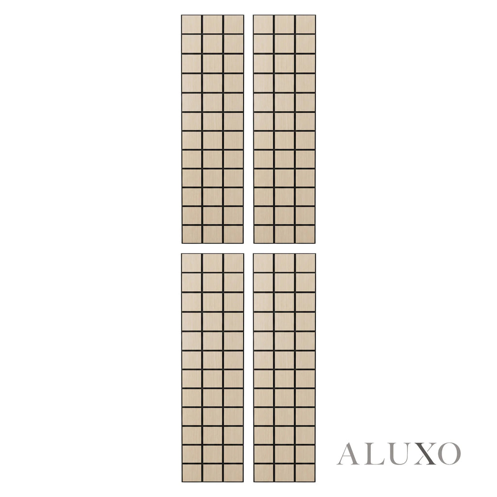 Panelux™ Lite Grid Acoustic Wall Panels - 120x30cm (Set of 4) | Self Adhesive, 5 Colours