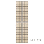 Panelux™ Lite Grid Acoustic Wall Panels - 120x30cm (Set of 4) | Self Adhesive, 5 Colours