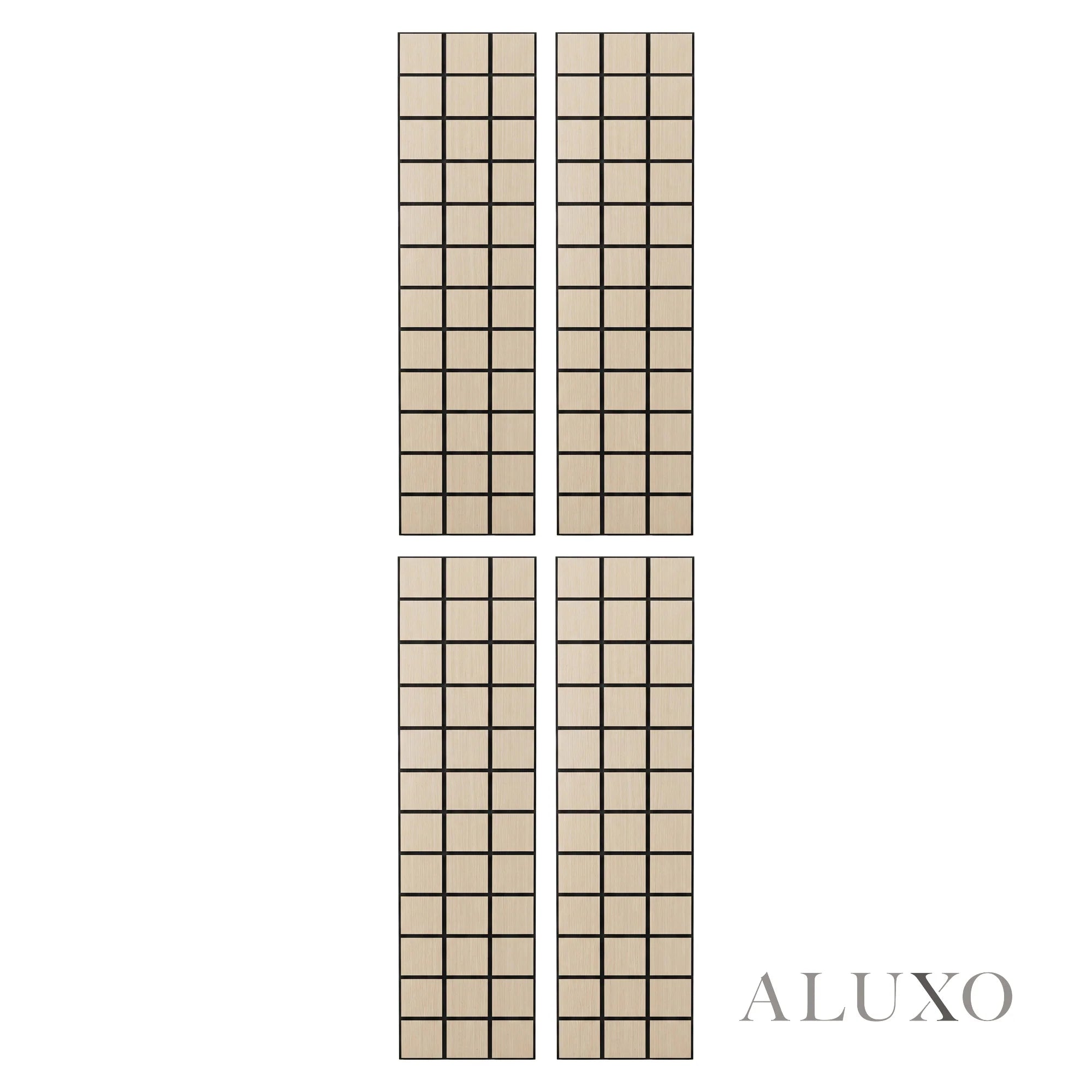 Panelux™ Lite Grid Acoustic Wall Panels - 120x30cm (Set of 4) | Self Adhesive, 5 Colours