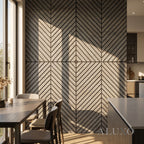Panelux™ Lite Herringbone Acoustic Wall Panels - 120x30cm (Set of 4) | Self Adhesive, 5 Colours