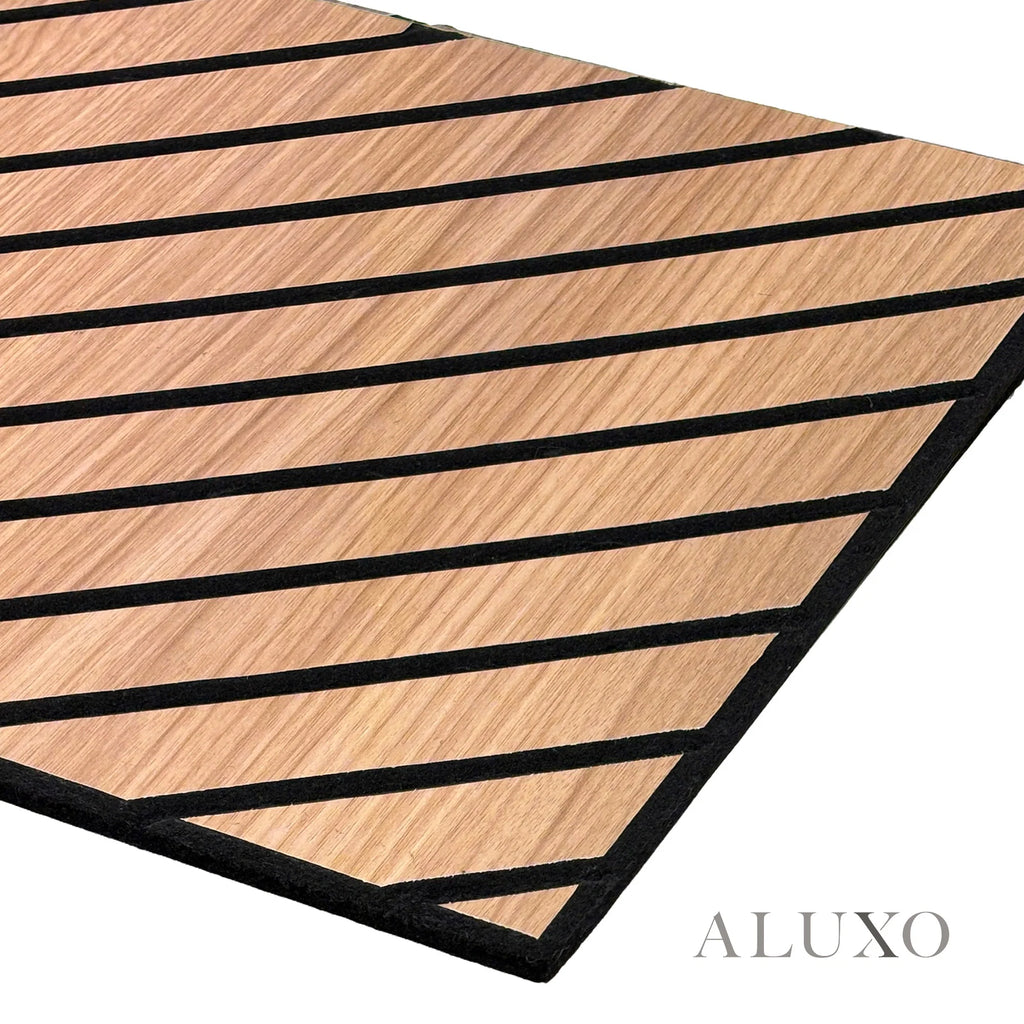 Panelux™ Lite Herringbone Acoustic Wall Panels - 120x30cm (Set of 4) | Self Adhesive, 5 Colours
