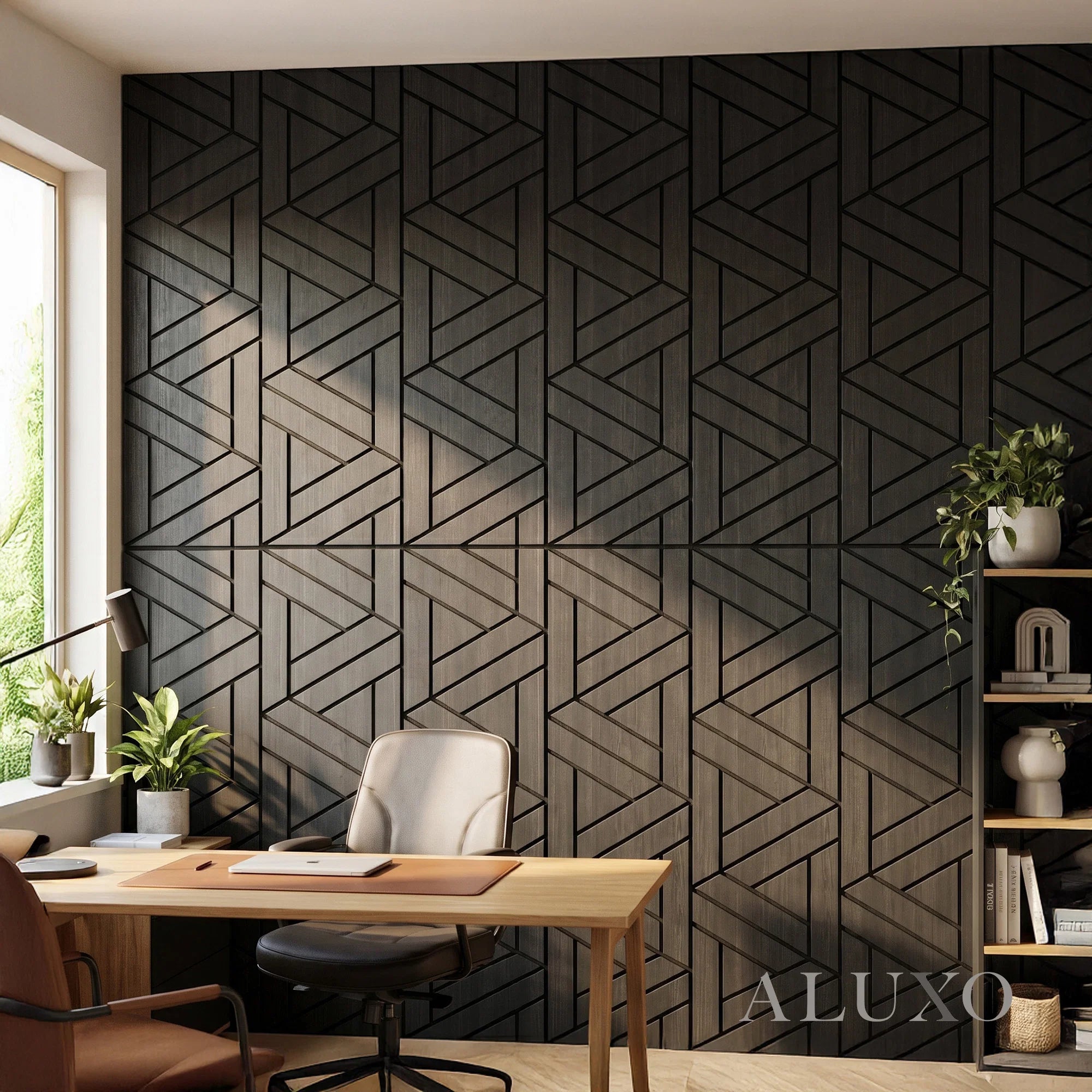 Panelux™ Lite Lattice Acoustic Wall Panels - 120x30cm (Set of 4) | Self Adhesive, 5 Colours
