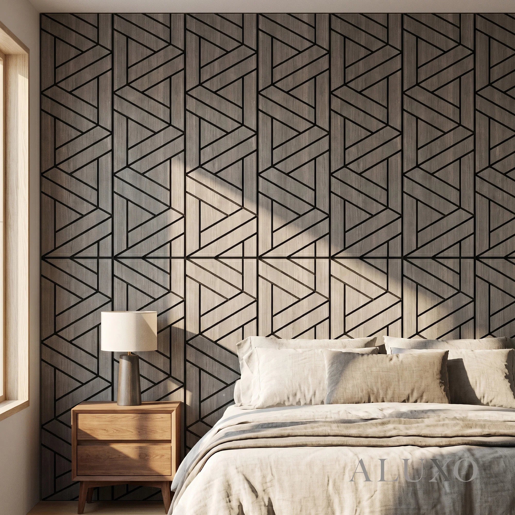 Panelux™ Lite Lattice Acoustic Wall Panels - 120x30cm (Set of 4) | Self Adhesive, 5 Colours
