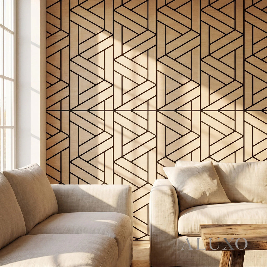 Panelux™ Lite Lattice Acoustic Wall Panels - 120x30cm (Set of 4) | Self Adhesive, 5 Colours