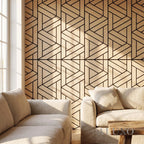 Panelux™ Lite Lattice Acoustic Wall Panels - 120x30cm (Set of 4) | Self Adhesive, 5 Colours