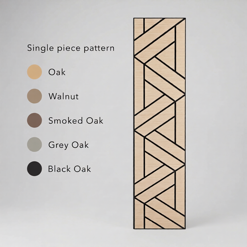 Panelux™ Lite Lattice Acoustic Wall Panels - 120x30cm (Set of 4) | Self Adhesive, 5 Colours