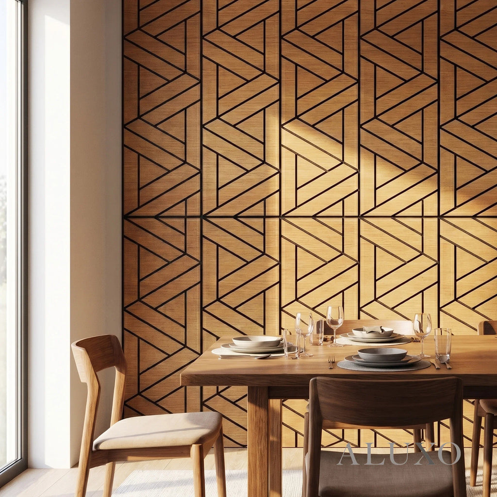 Panelux™ Lite Lattice Acoustic Wall Panels - 120x30cm (Set of 4) | Self Adhesive, 5 Colours