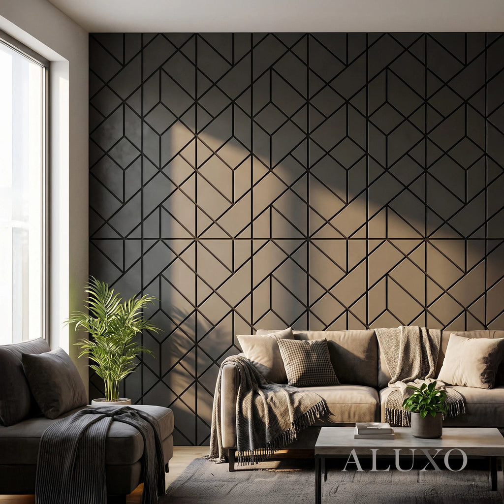 Panelux™ Lite Shard Acoustic Wall Panels - 120x30cm (Set of 4) | Self Adhesive, 5 Colours