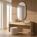 Panelux™ Lite Slatted Acoustic Wall Panels - 120x30cm (Set of 4) | Self Adhesive, 5 Colours