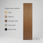 Panelux™ Lite Lattice Acoustic Wall Panels - 120x30cm (Set of 4) | Self Adhesive, 5 Colours