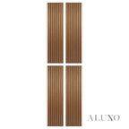Panelux™ Lite Slatted Acoustic Wall Panels - 120x30cm (Set of 4) | Self Adhesive, 5 Colours