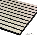 Panelux™ Lite Slatted Acoustic Wall Panels - 120x30cm (Set of 4) | Self Adhesive, 5 Colours