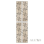 Panelux™ Lite Spiral Acoustic Wall Panels - 120x30cm (Set of 4) | Self Adhesive, 5 Colours