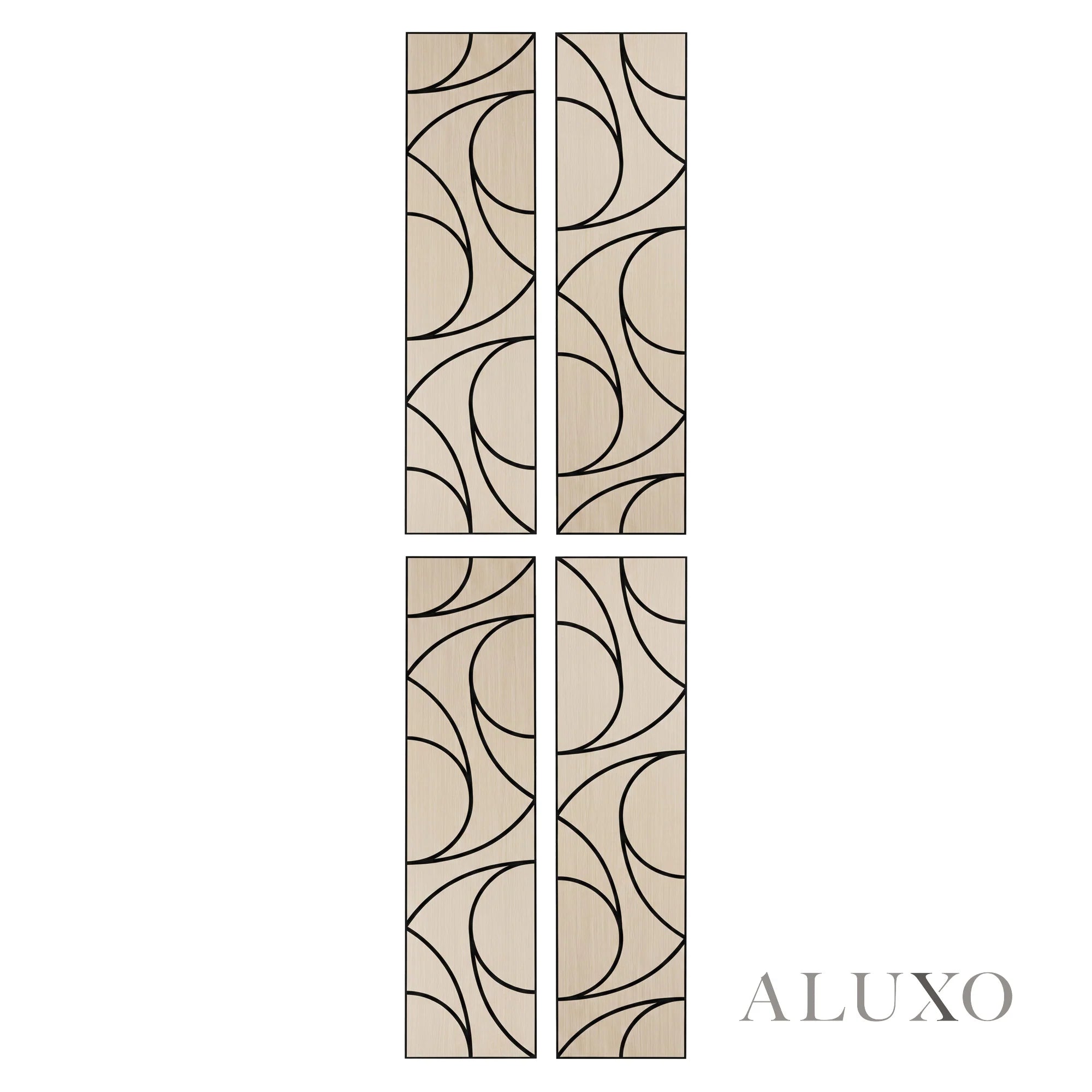 Panelux™ Lite Spiral Acoustic Wall Panels - 120x30cm (Set of 4) | Self Adhesive, 5 Colours